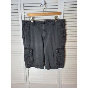 Old Navy Cargo Shorts Mens 36"  Tall Gray Cotton Workwear Hiking Camping Outdoor